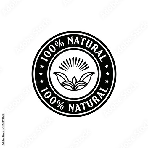 100% Natural Vector Logo.