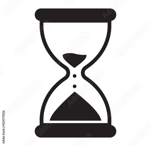 Sand watch icon set . Hourglass symbol. Flat vector graphic design elements.