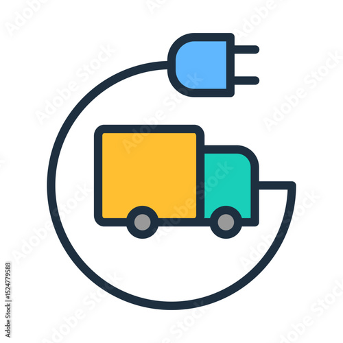 Electric Truck Icon