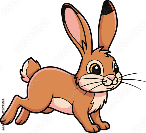A cartoon hare 