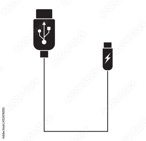 Universal USB Icons  Connect with Ease .  usb flash drive vector icon. Usb icon set .  Illustrator  