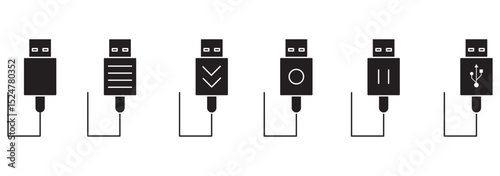 Usb icon logo design. Flash disk sign and symbol. flash drive sign. eps 10