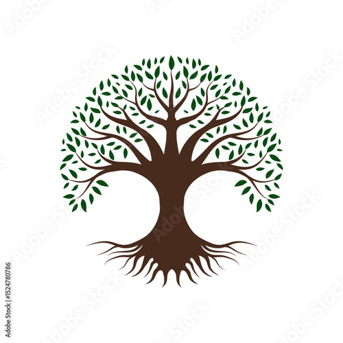 NATURAL TREE VECTOR LOGO.
