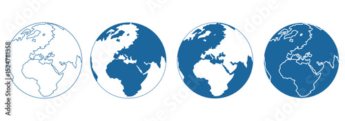 Connect Globally  A Versatile Set of Globe Icons .  Vector graphic illustration. For website design, logo, app, template, ui, etc. 