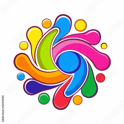 artistic splash design with vivid color flow vector illustration
