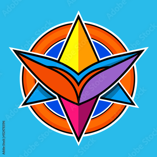 bold line abstract logo with modern appeal vector illustration