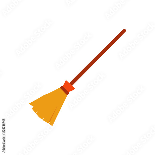 High-Quality Broom Vector for Cleaning Design Projects