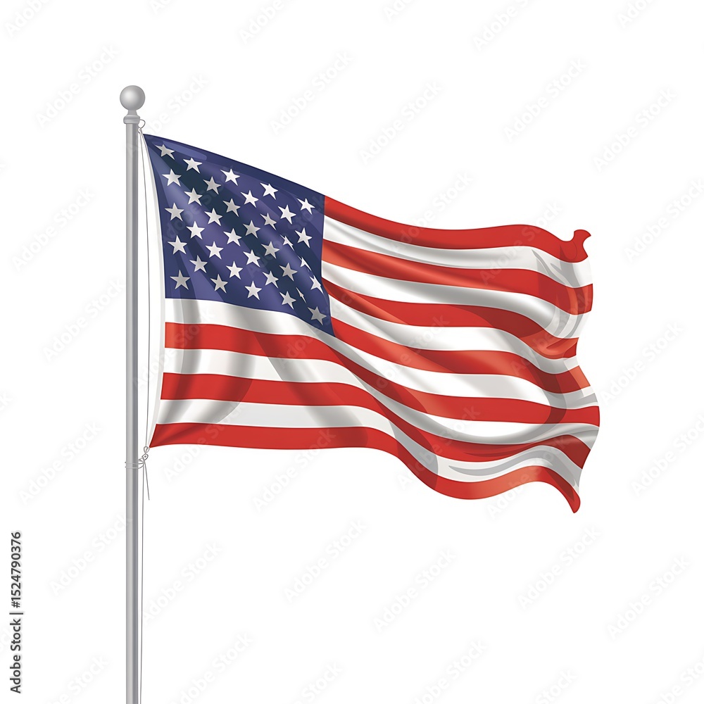 Fototapeta premium Representation of the american flag for us national loyalty day celebration