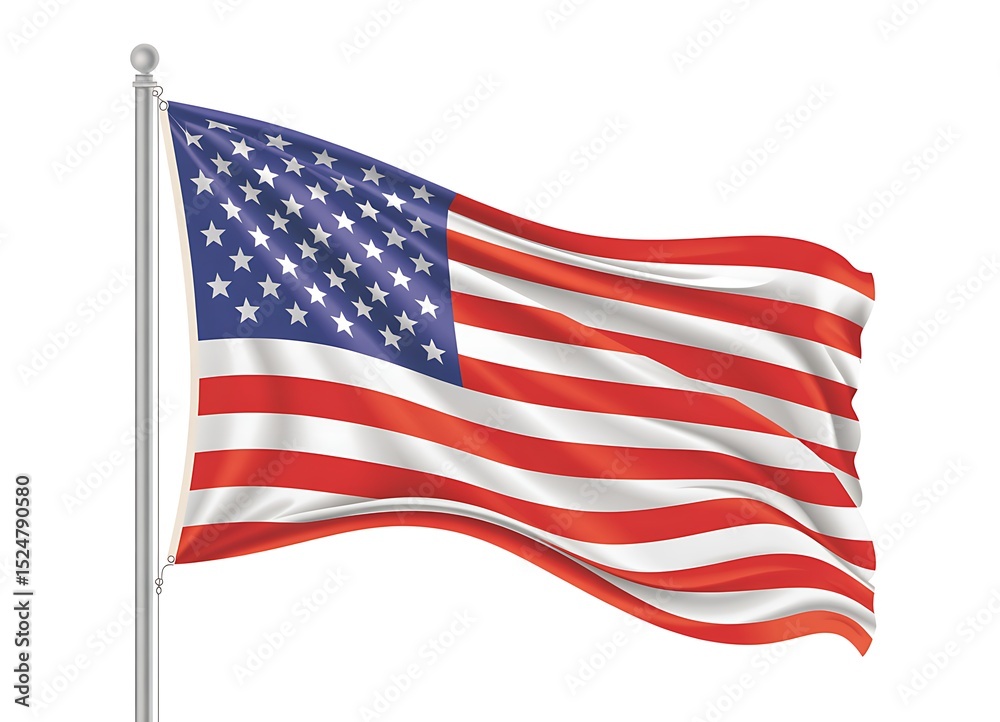Fototapeta premium Representation of the american flag for us national loyalty day celebration