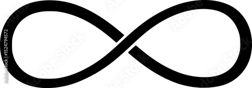 a black and white image of an infinite symbol