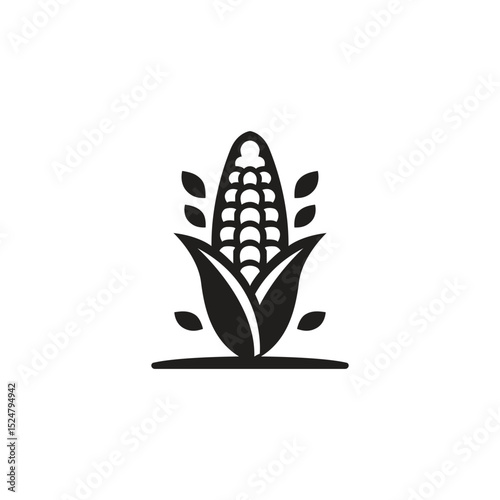 Flat corn logo template