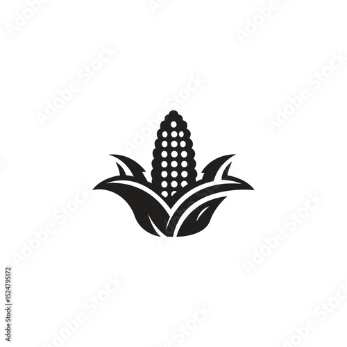 Flat corn logo template