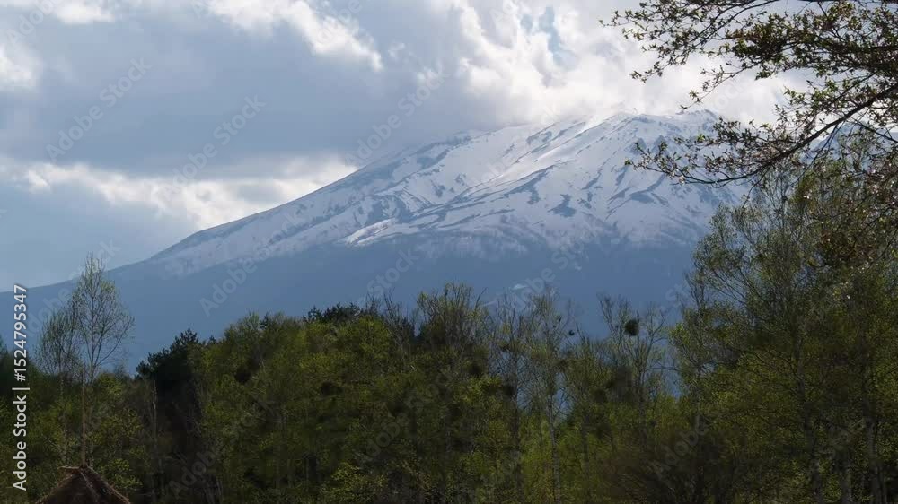 御嶽山と高原 御嶽山と高原