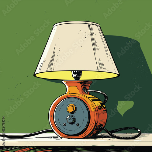 vector home lamp illustration for graphic design