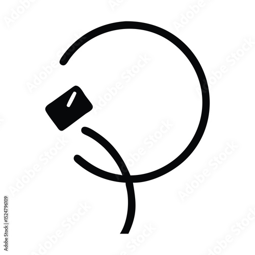 Isolated white background vector illustration of a phone icon with music headphones and audio equipment symbols