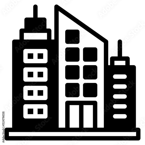 Enterprise outline mixed icon