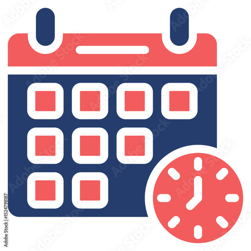 Schedule solid color icon