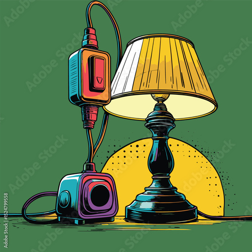 vector home lamp illustration for graphic design