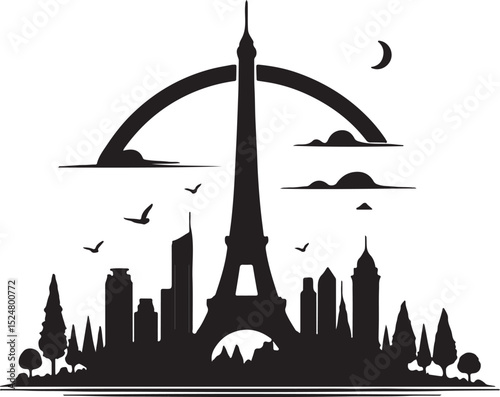 Tower black vector
