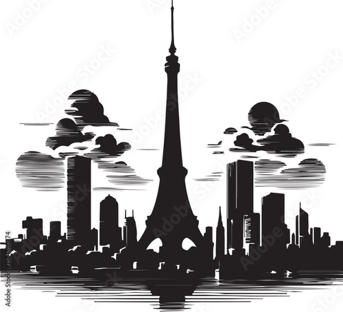 Tower black vector