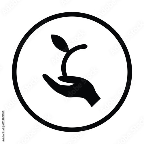 Vector illustration of a black hand peace symbol sign with people silhouette