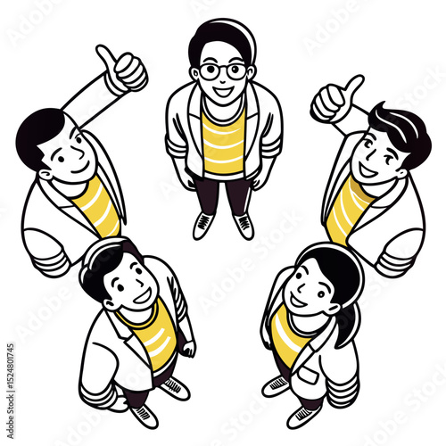 Enthusiastic Teamwork and Cooperation Aiding Collaborative Business Success