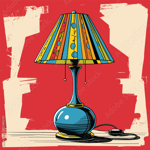 vector home lamp illustration for graphic design