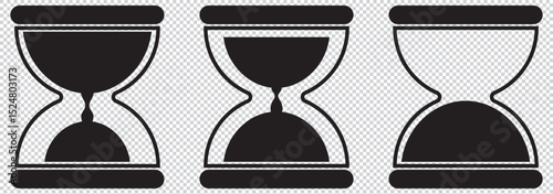 Hourglass sand timer time clock countdown deadline urgency icon vector graphic EPS 10
