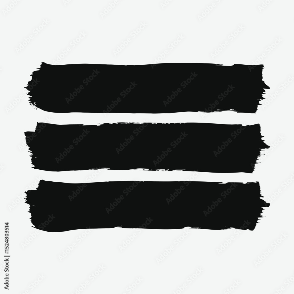 Explore this minimalist abstract design featuring a grid of horizontal black brush strokes on a clean white background.