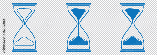 silhouette image of classic hourglass timer EPS 10
