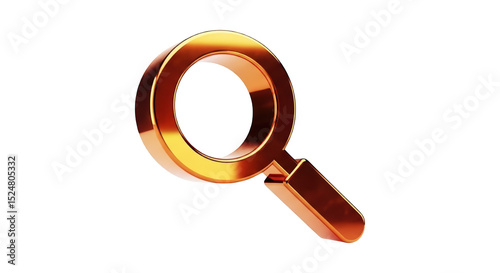 Golden magnifying glass icon
