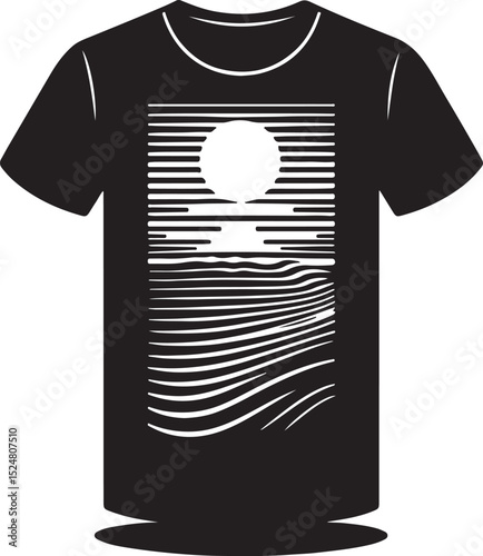 T shirt good look black vector