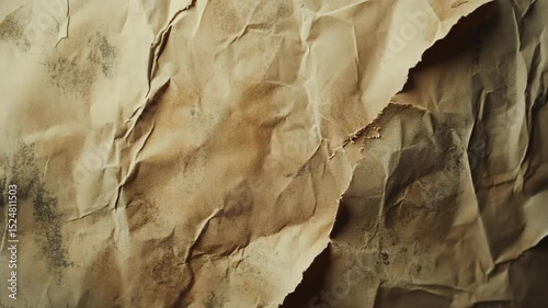 A piece of paper with a torn edge and a few stains on it. The paper appears to be old and worn, with a sense of history and nostalgia
