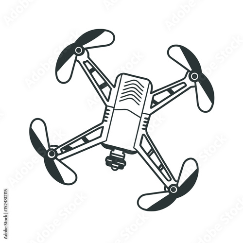 line-art-of-drone-on-the-white-background (1).eps