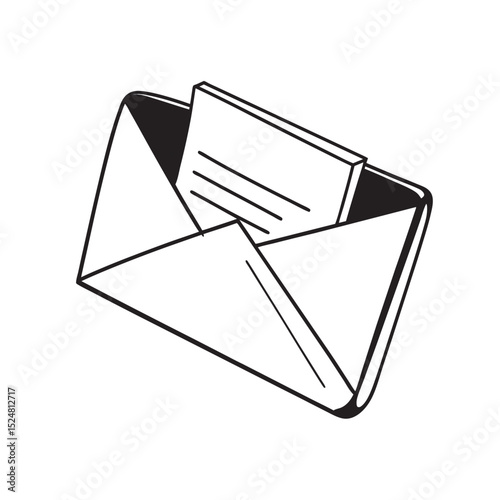 line-art-of-email-envelope-on-the-white-background.eps