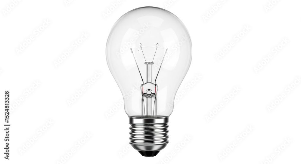 A clear light bulb with a silver base sits in darkness, representing ideas and innovation. A clear light bulb with a silver base sits in darkness, representing ideas and innovation.