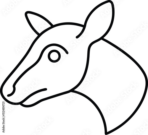 one line design forming an animal object or face