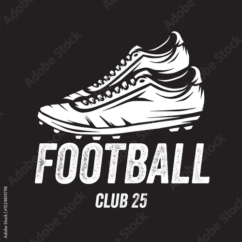 Vintage illustration of football boots