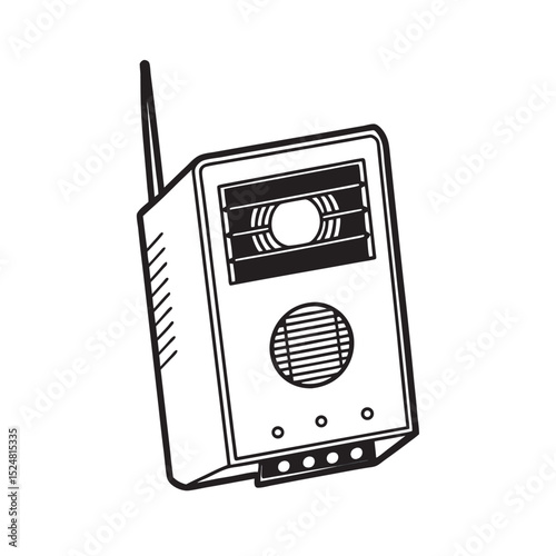 line-art-of-iot-device-on-the-white-background.eps