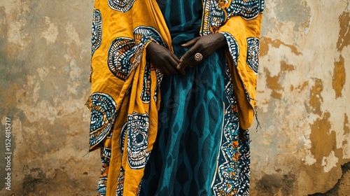 Boubou - A flowing wide-sleeved robe worn in West Africa.