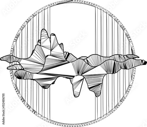 modern abstract wall decoration design illustration vector sketch 