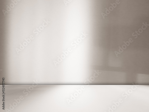 Wallpaper Mural Begie background wall floor with shadow flower gradient old rose color backdrop, minimal podium stage loft for presentation product, empty mockup stand interior Torontodigital.ca