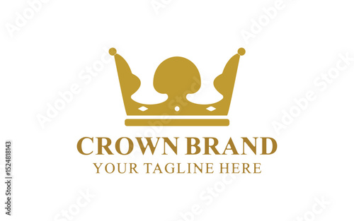 gold crown design, vector, isolated on transparent background