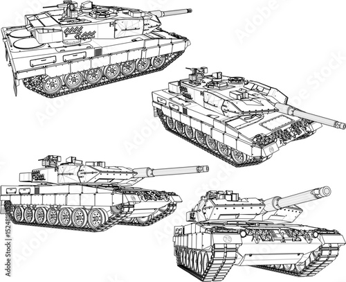 vector illustration design GREEK LEOPARD BATTLE TANK 