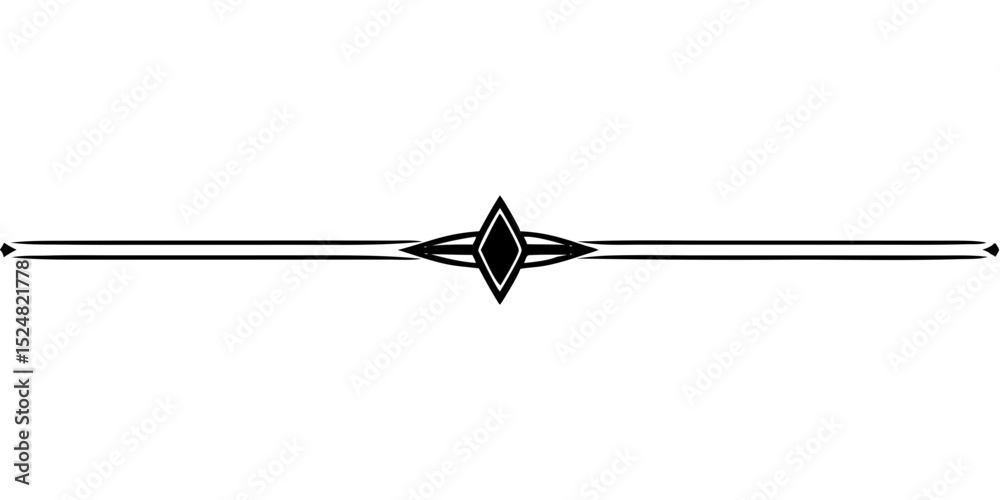 Elegant linear outline divider on transparent background in brutalism style Elegant linear outline divider on transparent background in brutalism style