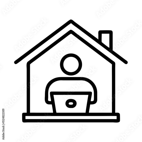 Freelance icon set Containing work online, remote work, freelancer, laptop, home office, client meeting, self-employed, graphic designer and Solid, line, silhouette, vector icons collection.