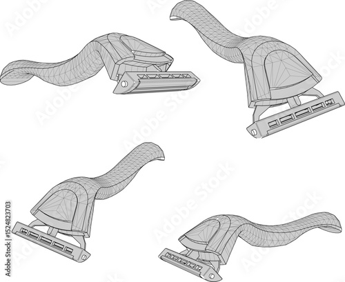 vector illustration of a mustache and beard hair trimmer design