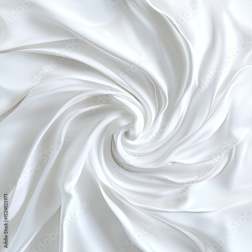 Swirling white fabric, elegant texture, soft folds