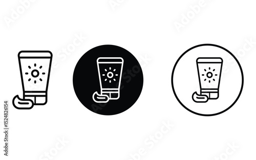 creative sun cream design, vector, isolated on transparent background