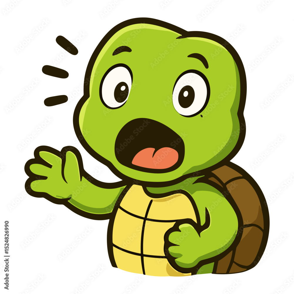 Obraz premium Turtle Cartoon Cute Tortoise Mascot Illustrations
